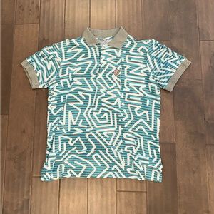 Odd Future Collared Shirt / Size: M / Color: Blue, White , Grey